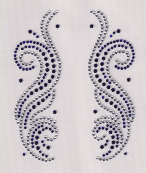 Tribal aus Strass zum Aufbügeln blau-  crystal